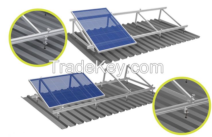 Wanael Adjustable Solar Power Station Ground Mounting Rail Kits Photovoltaic Fixing Bracket Support