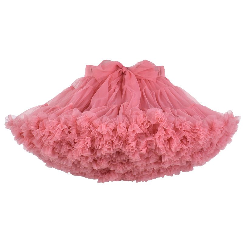 Extra fluffy pettiskirt with tulle bowknot