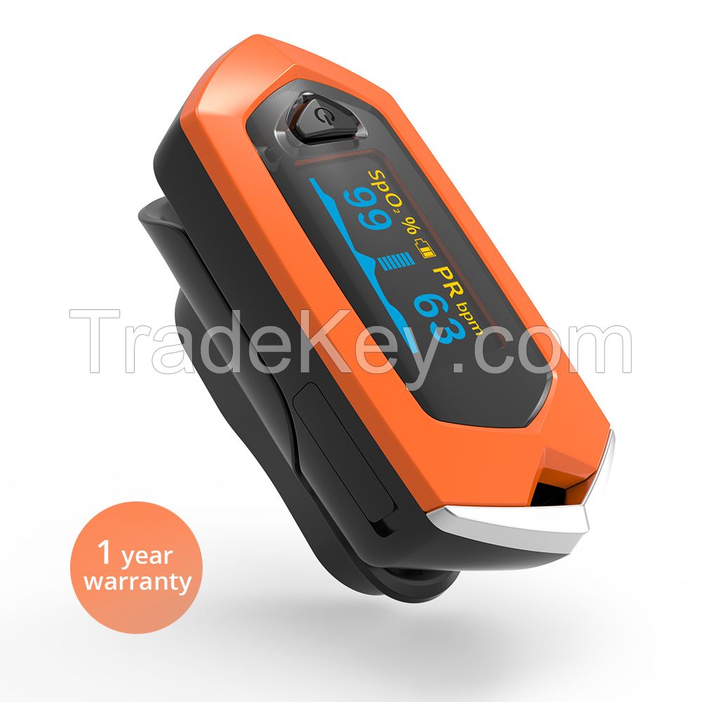 Boxym Rechargeable Finger Pulse Oximeter SpO2 Pr Rate Oxymeter