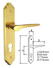 zinc alloy door handle