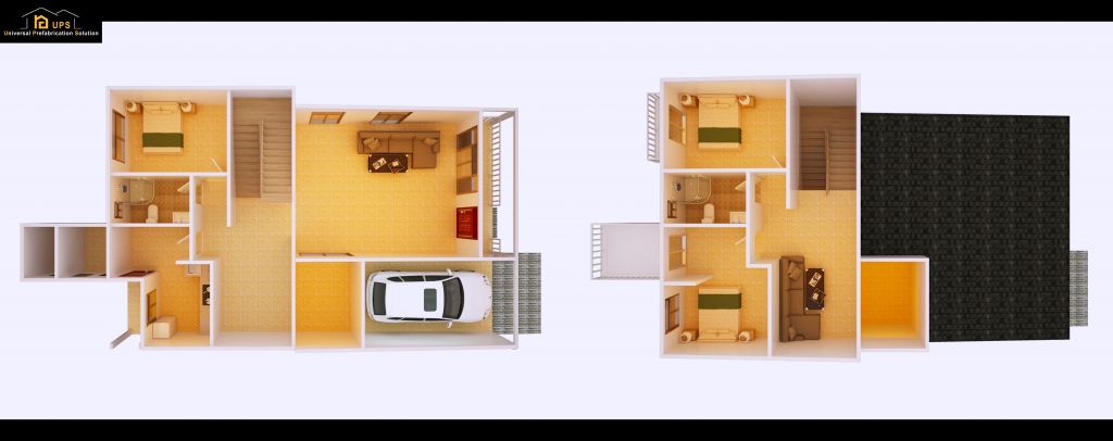 Double floor new design  prefab house for Sri Lanka