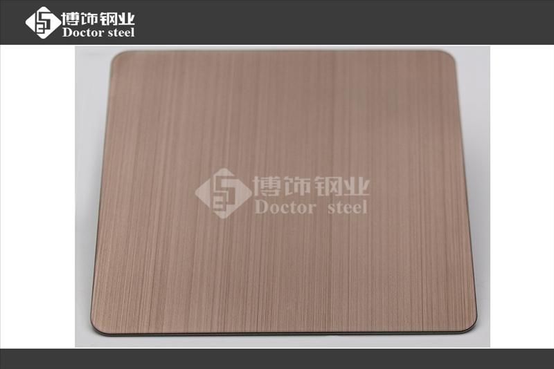 SUS304 4x8 Decorative Hairline color Stainless SteelSheet for wall pannel