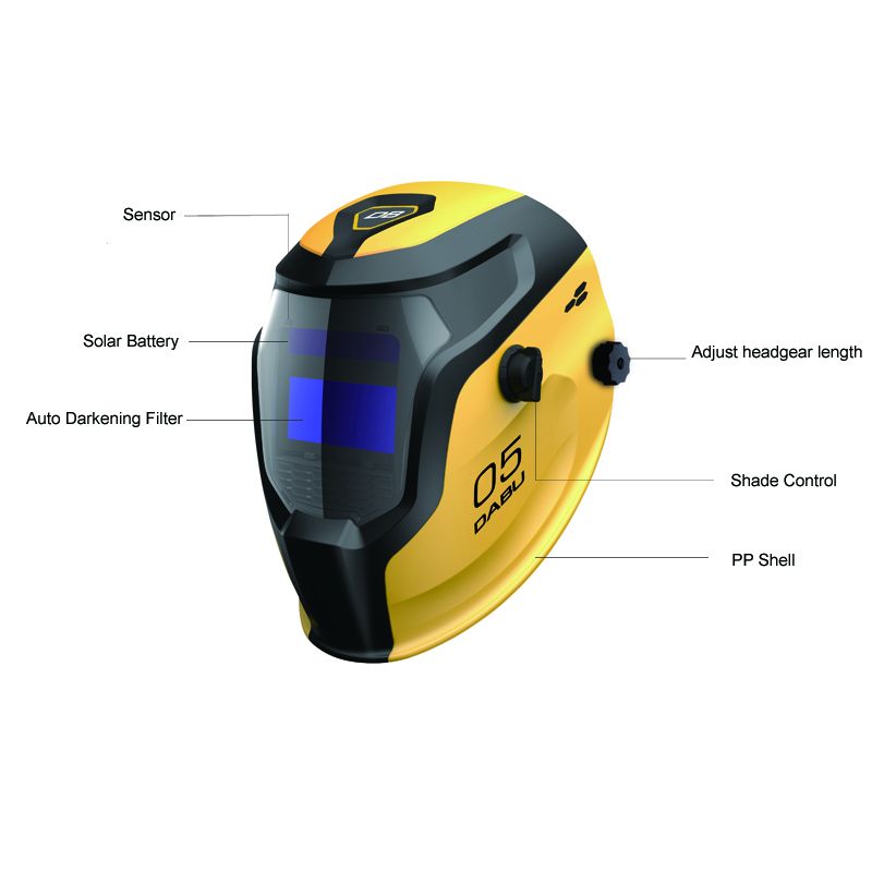 JAGUAR Solar Powered Auto Darkening Welding Helmet