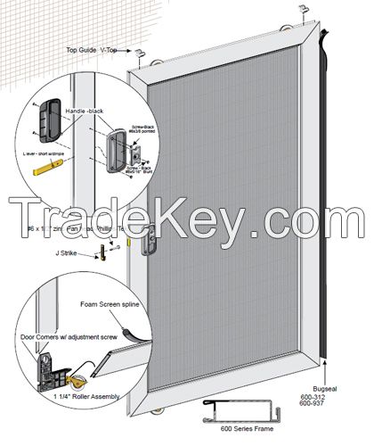 48â³x79â³ Unassembled Economy Sliding Screen Door