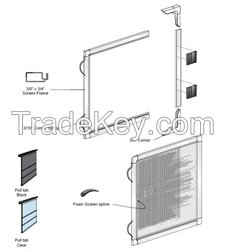 Window Screens 5/16â�³ x 3/4â�³ for Vinyl Windows