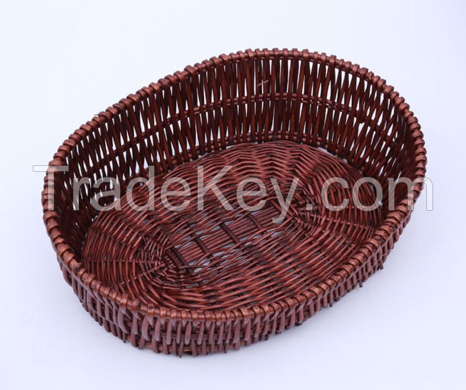 Giliglue Wicker Dog Basket for Pet Sleeping XL