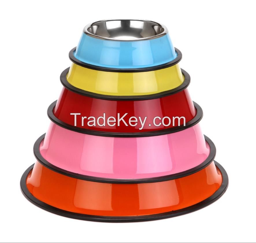 Pet Bowls for Dogs Cats Non-Slip Bottom