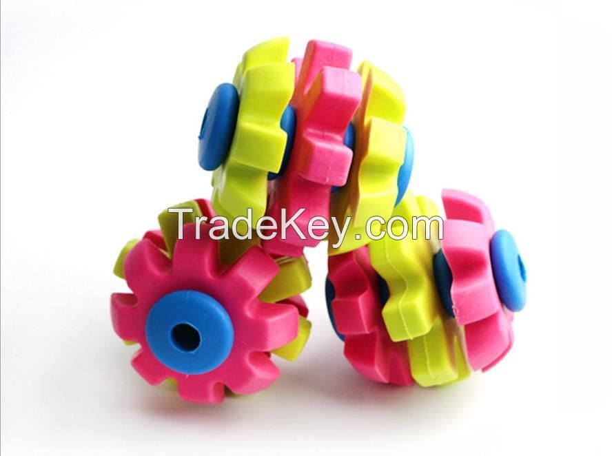 Multi Color Puzzle Molar Rubber Dog Puppy Toy