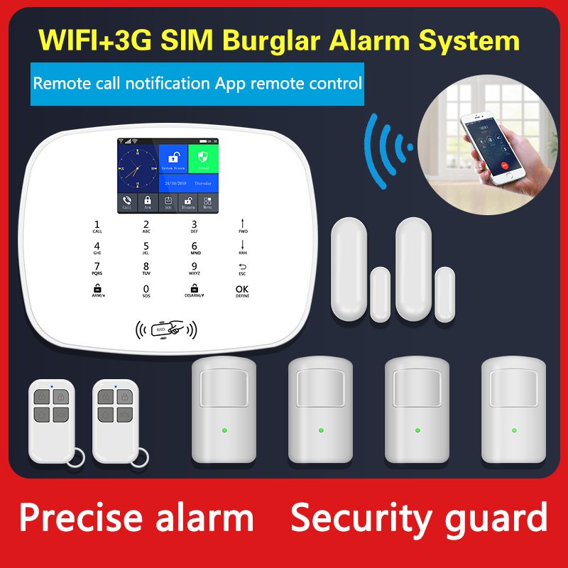 TFT Touch panel Smart Home security alarm system WIFI GSM Burglar alarm system