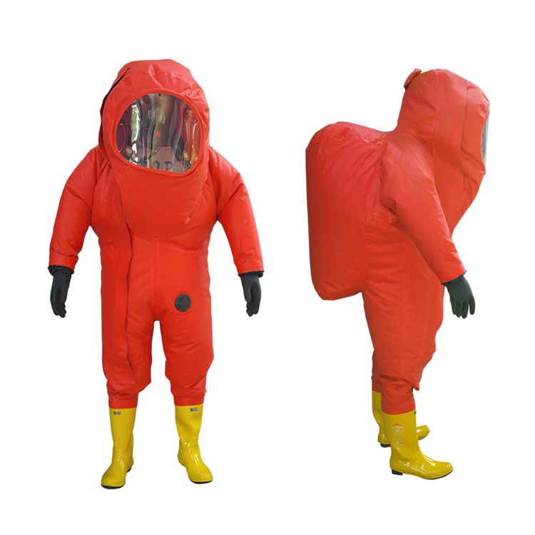 Professional Heavy Duty Type Chemical Protective Suit For Firefighter's Protection