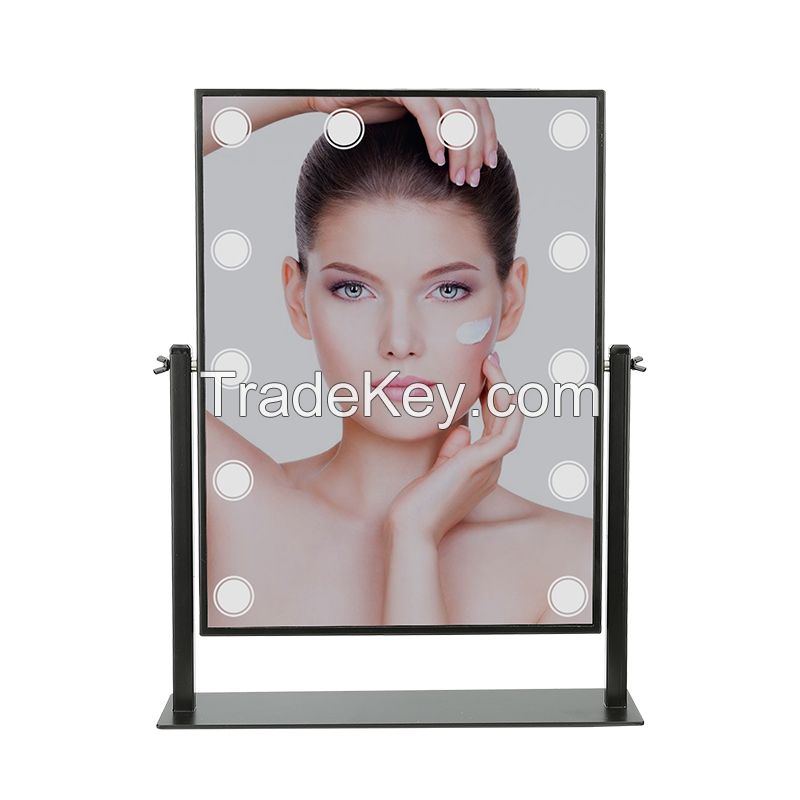 Adjustable Brightness Touch Screen LED Makeup Mirror with Imported Glass Lenses High Quality Adjustable Brightness Touch Screen LED Makeup Mirror with Imported Glass Lenses