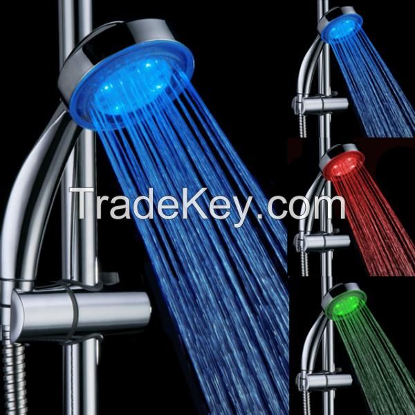 New Arrival LED Shower 3 Colors Change Bathroom Accessories High Pressure Shower Head