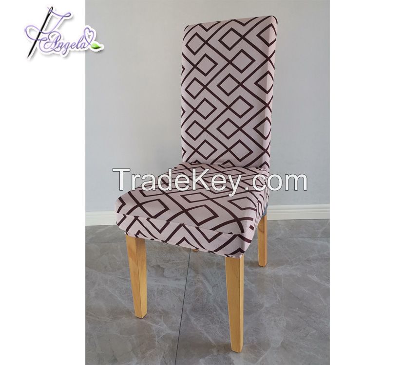 Decor Kitchen Seat Case Stretch Chair Cover Flower Printed Removable Chair Cover for Home Dining Chairs