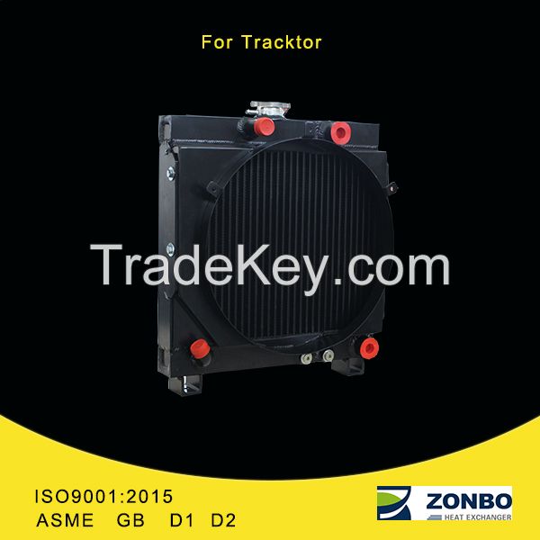 Oil cooler water cooler heat exchanger for construction machinery