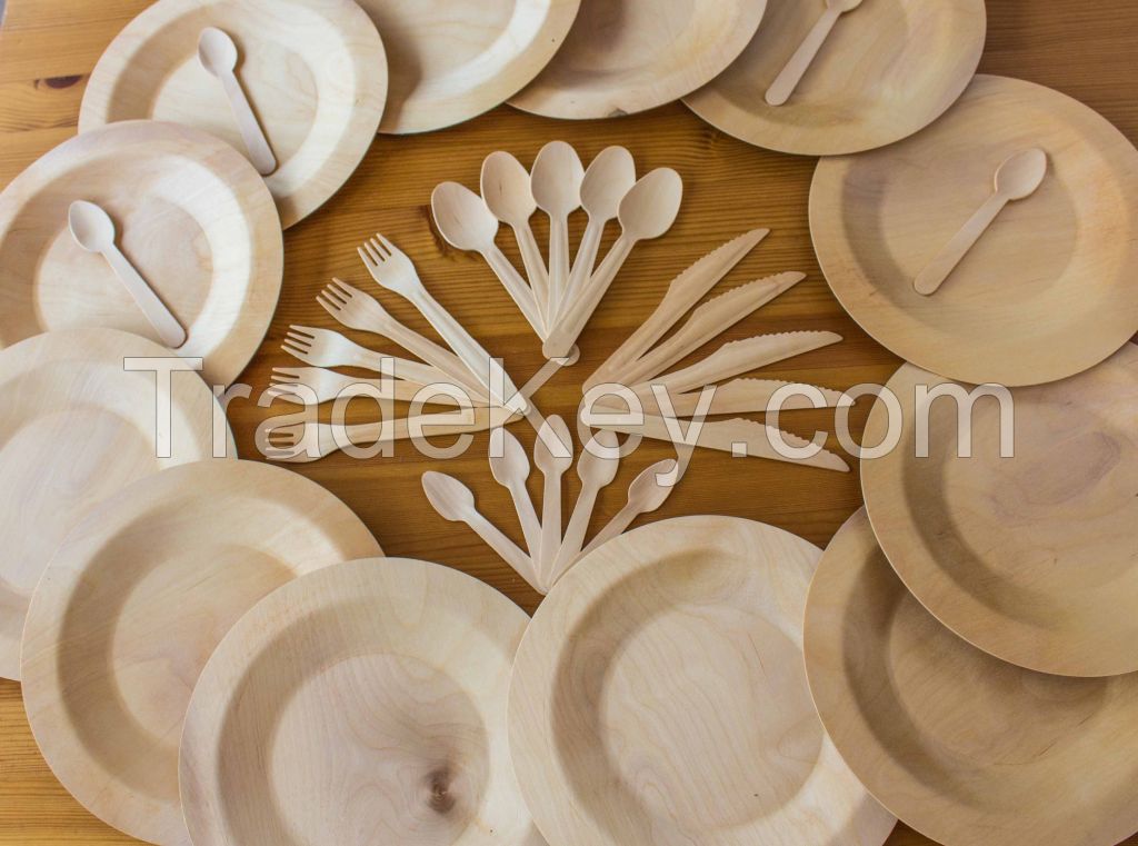 Disposable wooden tableware