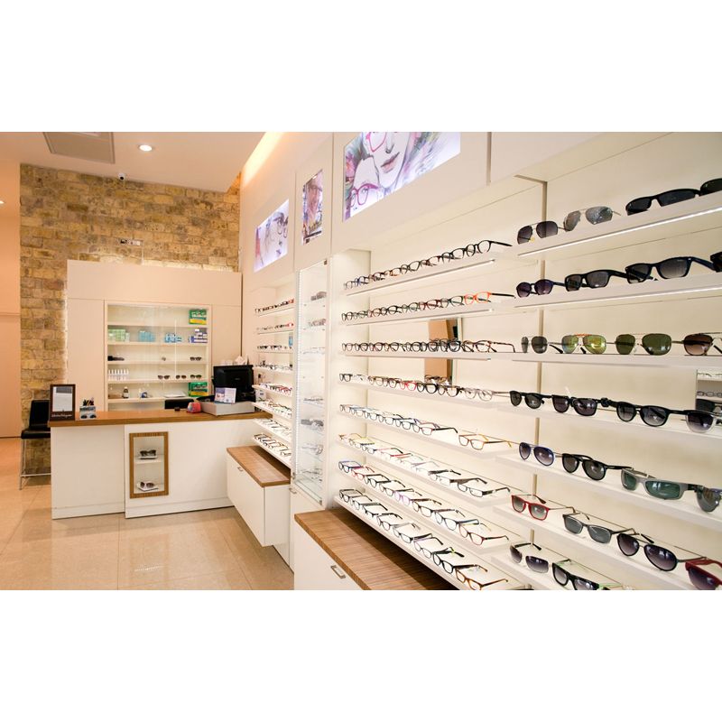 Modern Wooden Eyewear Showcase Display Cabinet