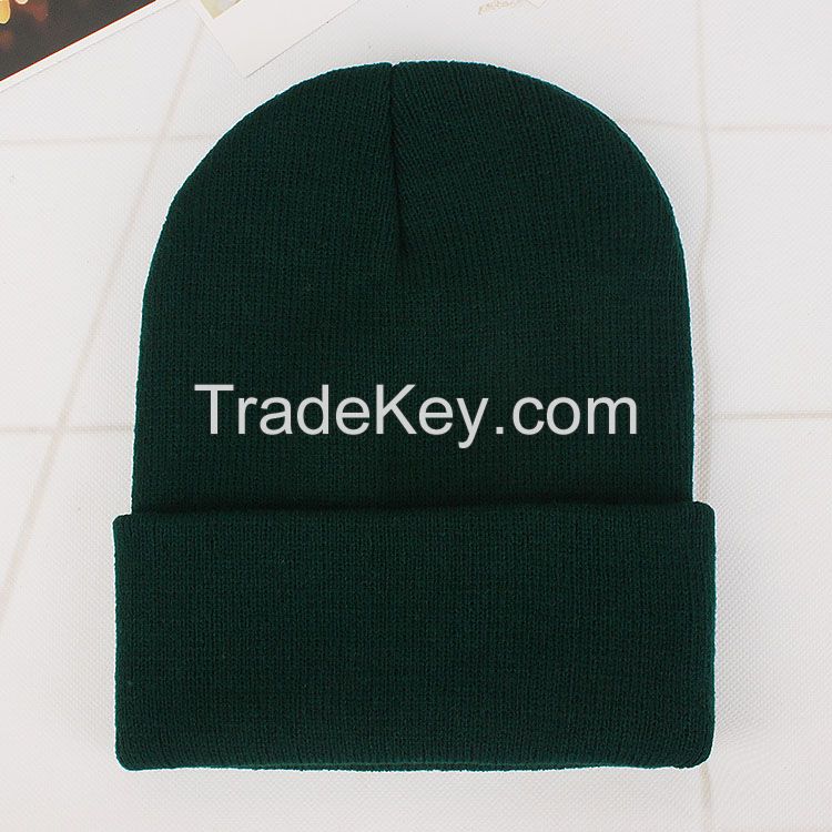 Customizable Skull Caps Acrylic Wool Knitted Beanies Hats