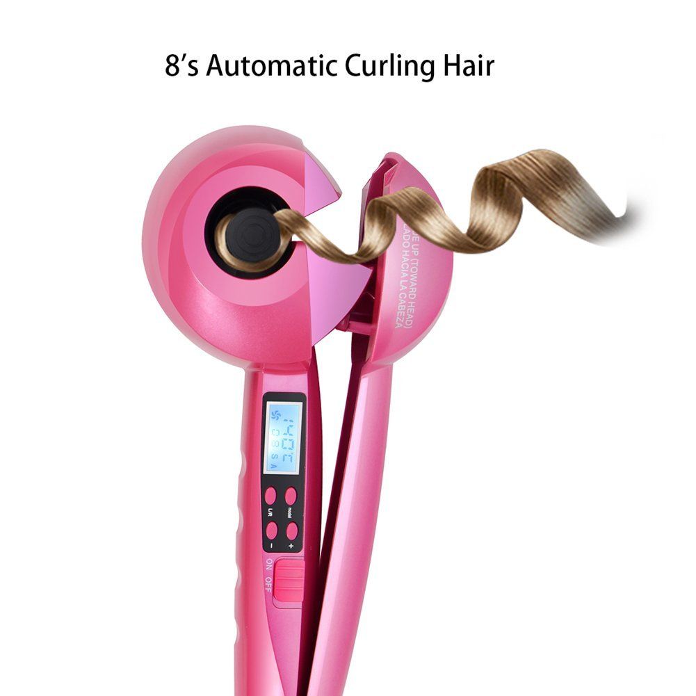 LCD Automatic Hair Curler Ceramic Curling Iron, Wing Salon Rollers Hair Care Steamer Spiral Tools  LH139