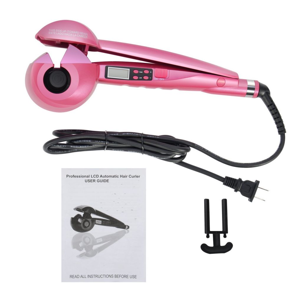 LCD Automatic Hair Curler Ceramic Curling Iron, Wing Salon Rollers Hair Care Steamer Spiral Tools  LH139