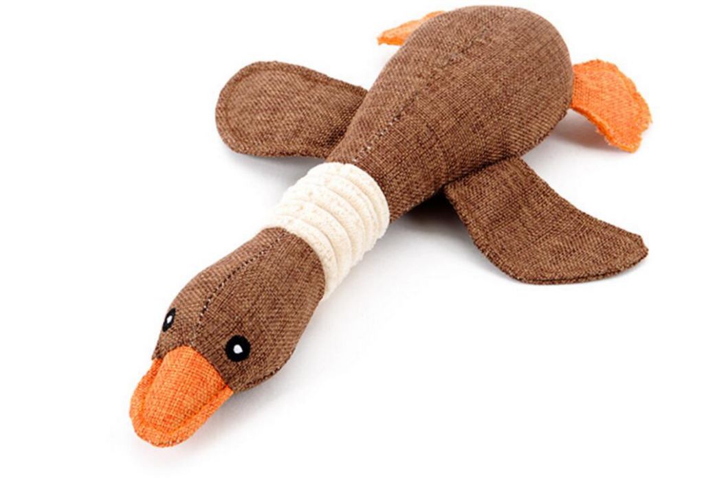 Swan Design Puppy Dog Chew Funny Sound Plush Pet Toys PT100