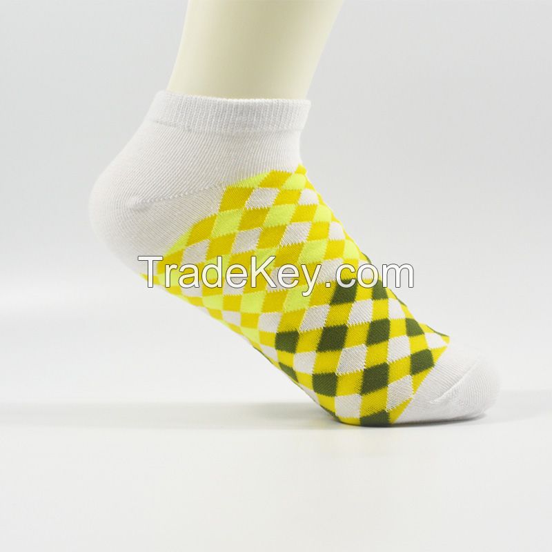 Plaid low show socks, Jacquard low show socks, TC/Cotton socks, fashion socks, fashion apparel, women's socks, jacquard socks