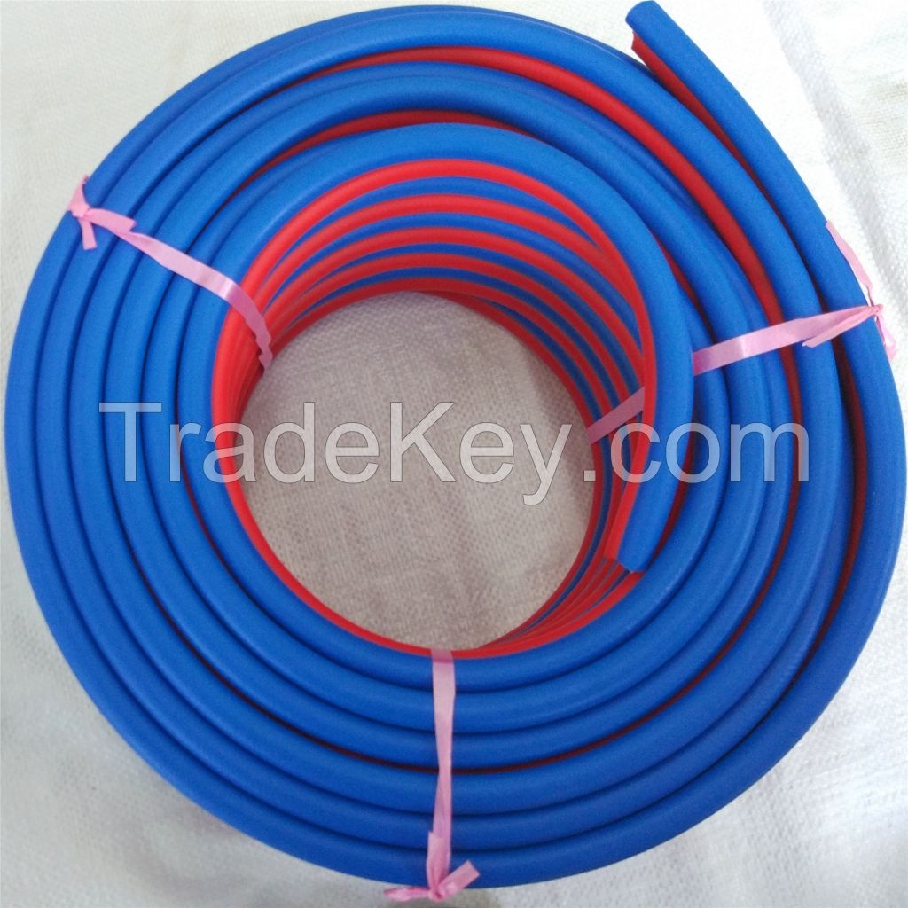 high quality 8mm 10mm pvc rubber Oxyen Acetylene blue and red twin welding hose