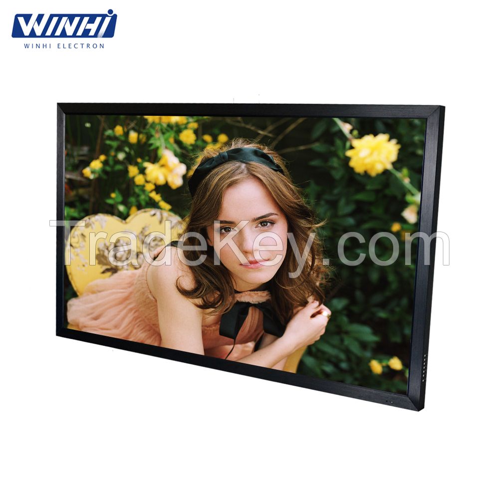 65inch metal case floor stand monitor 4k digital signage LCD Monitor