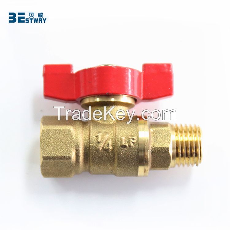 lead free food grade brass ball valve with T handle