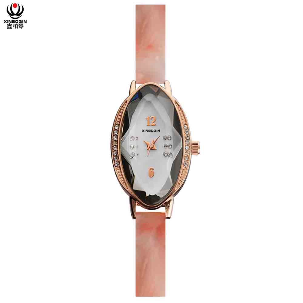 XINBOQIN Dropshipping Private Label OEM ODM Custom Wholesale Women Brand Latest Model High Quality Japan Movt Quartz Acetate Watch