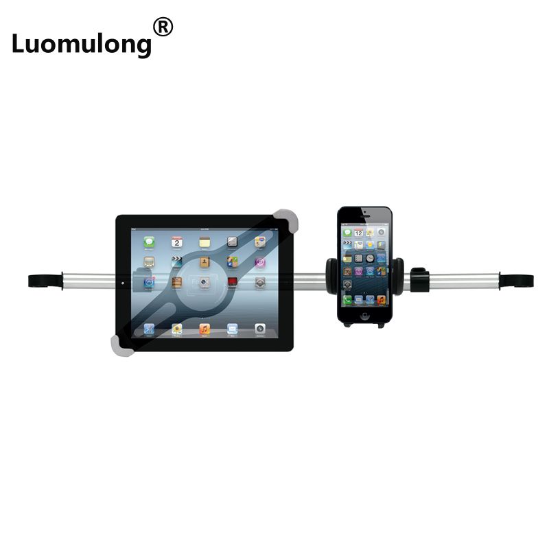 Multifunction aluminum car headrest mount tablet PC holder