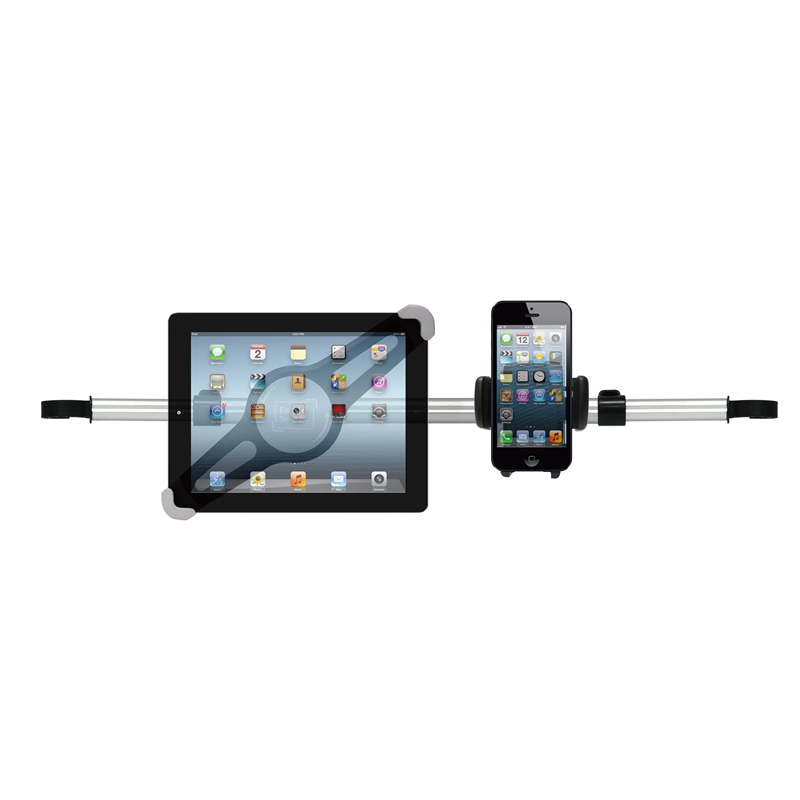 Multifunction aluminum car headrest mount tablet PC holder