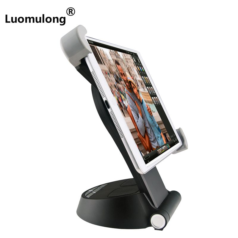 OEM logo desktop bluetooth speaker tablet PC holder