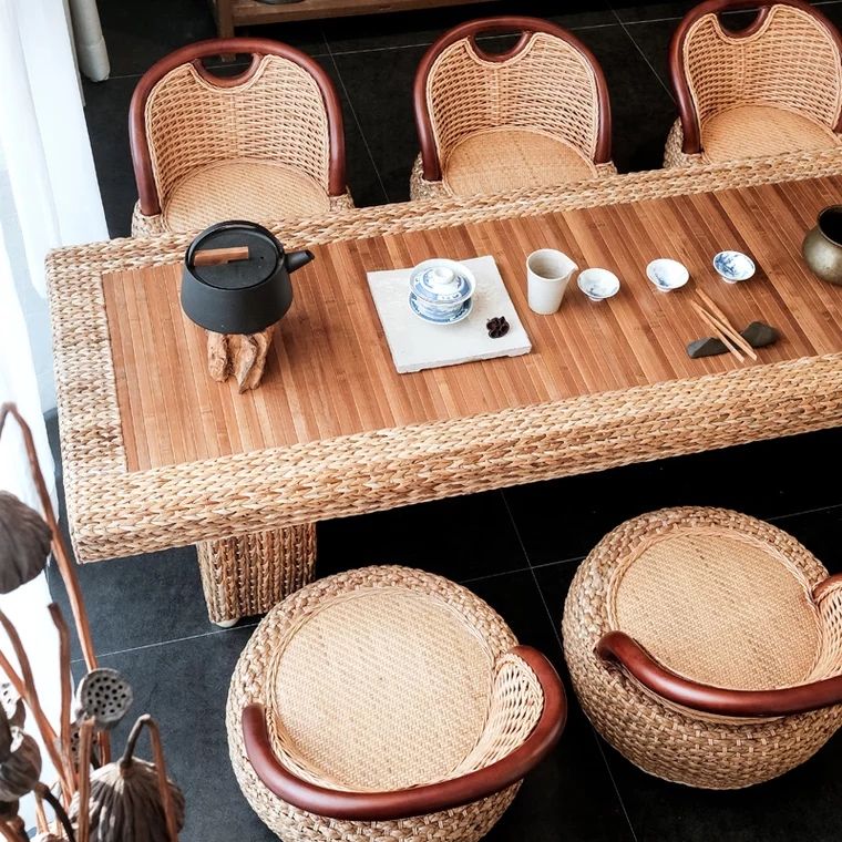 Garden Rattan sofa tea coffee set