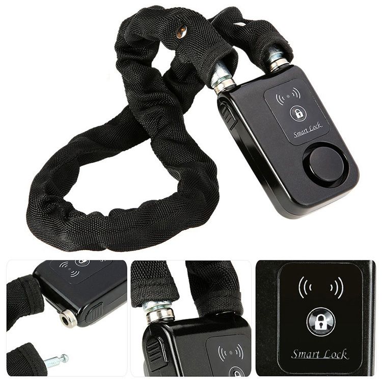 110db alarm anti theft bluetooth keyless bike motorcycle chain lock 