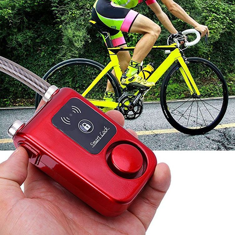 Y797 anti theft bluetooth keyless bike motorcycle alarm steel cable lock 