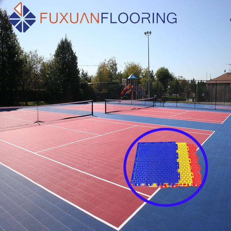 outdoor indoor pp interlocking badminton court flooring