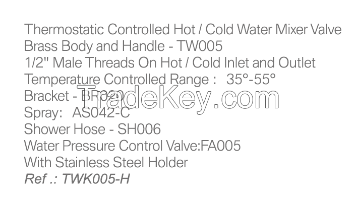 Thermostatic Warm Water Bidet Shower Kits  TWK005-H