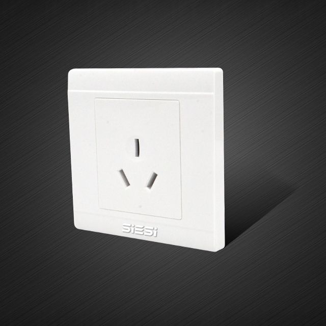 3 pin wall socket with  1 Way Switch