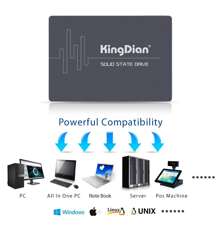 KingDian 2.5Inch 120GB Solid State Drive SSD For Laptop