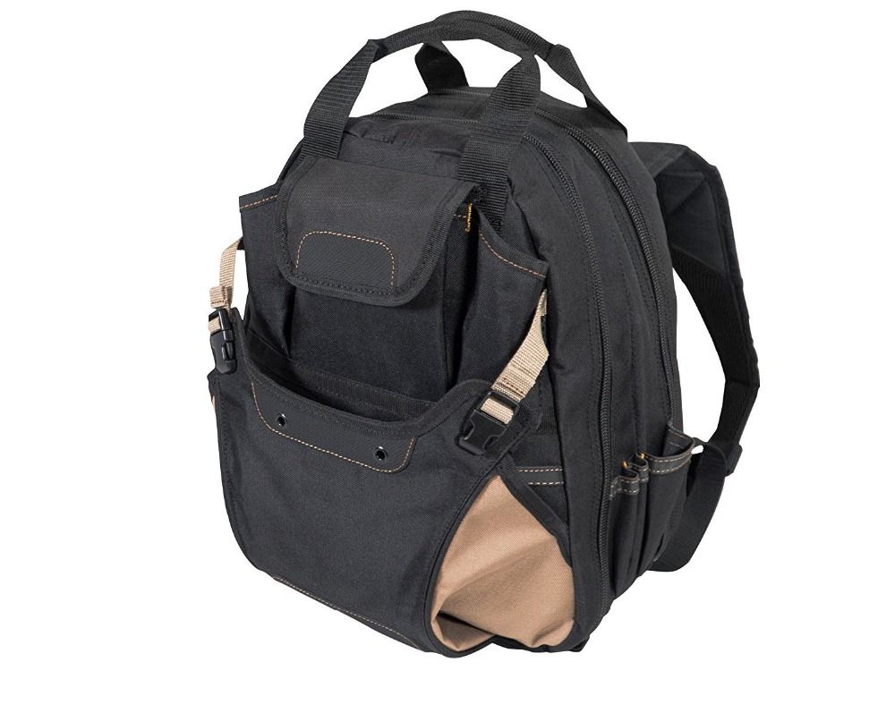 Tool Backpack with 48 Pockets and Padded Back Support