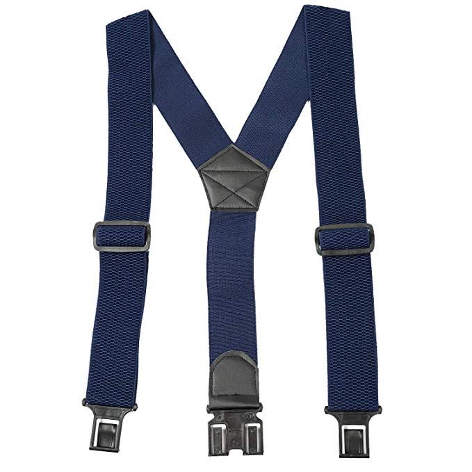 Y Back 2 Inch Plastic Hook-on Belt Heavy Duty Suspenders