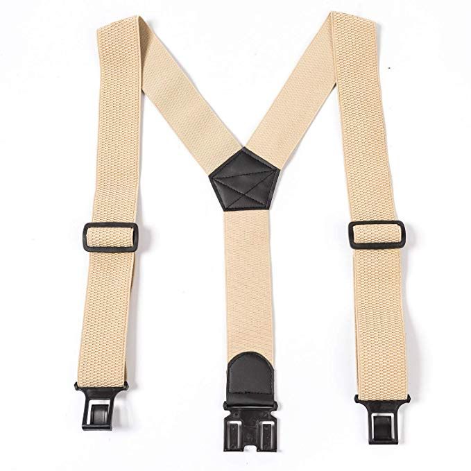 Y Back 2 Inch Plastic Hook-on Belt Heavy Duty Suspenders