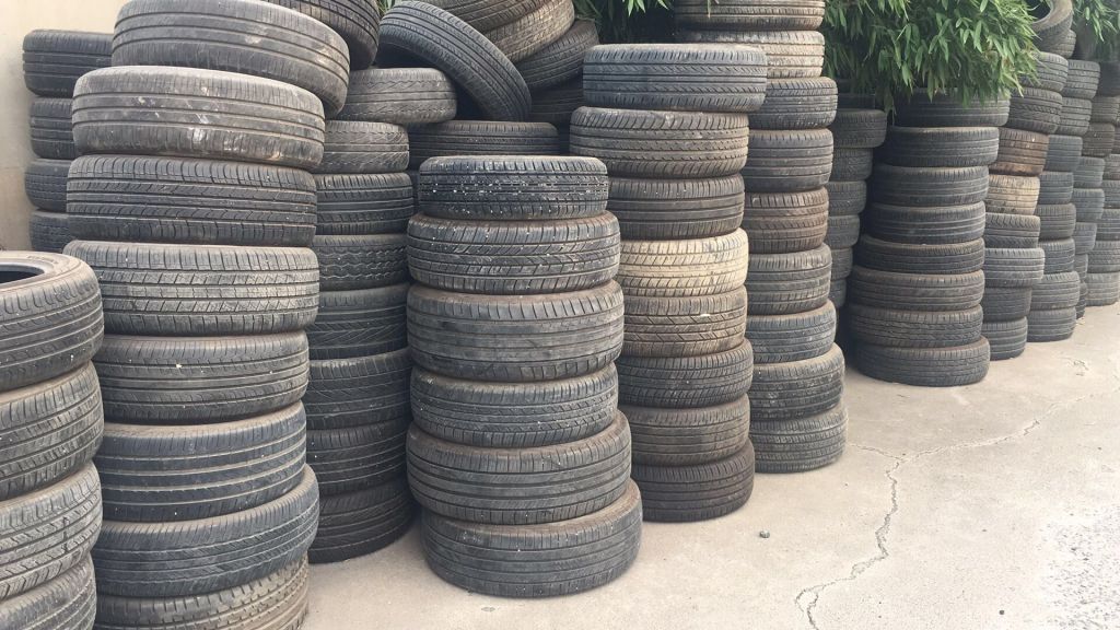 used tire scrap