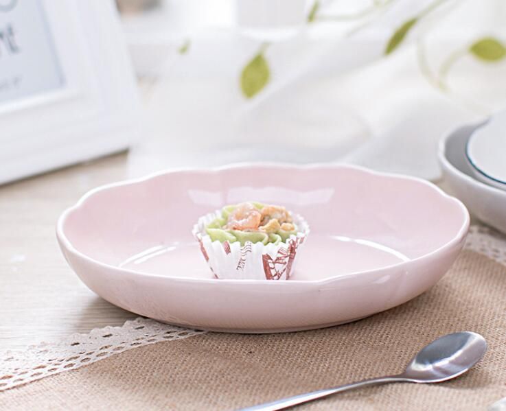 Ceramic tableware curry bowl dinner plate ceramic tea plate round creative dish plate stainless steel lunch box wholesales