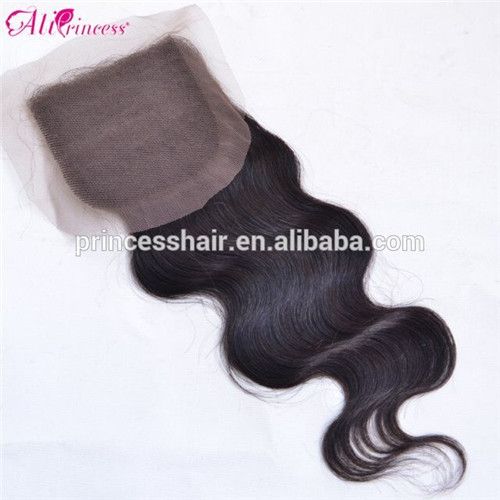 Virgin Hair Lace Closure #1b color