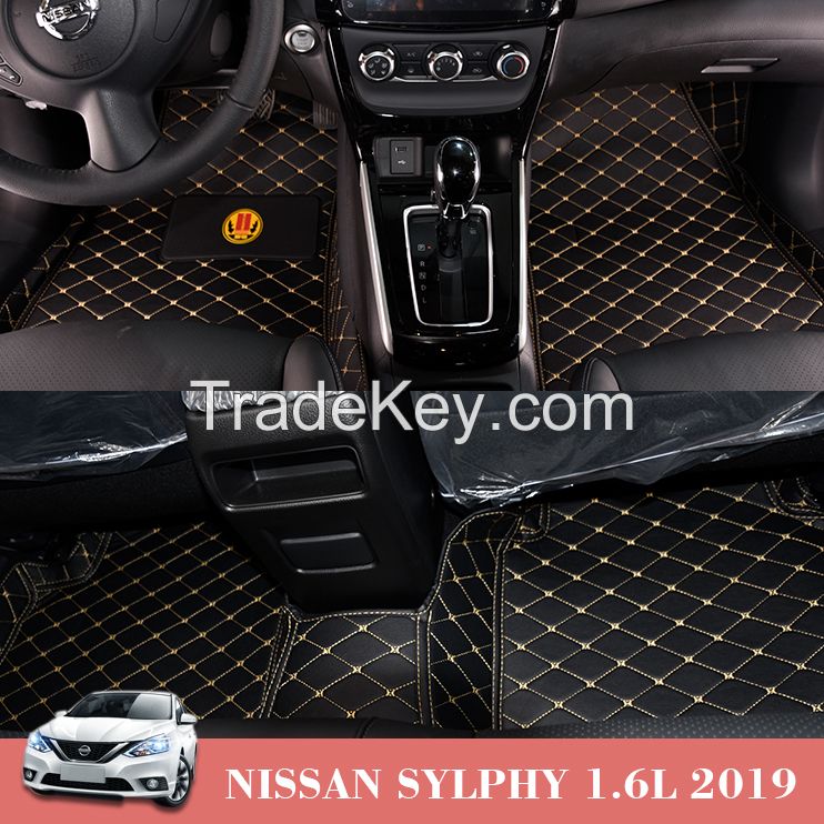 PVC Leather Auto Mats Stocklot for Nissan Sylphy 1.6L 2019