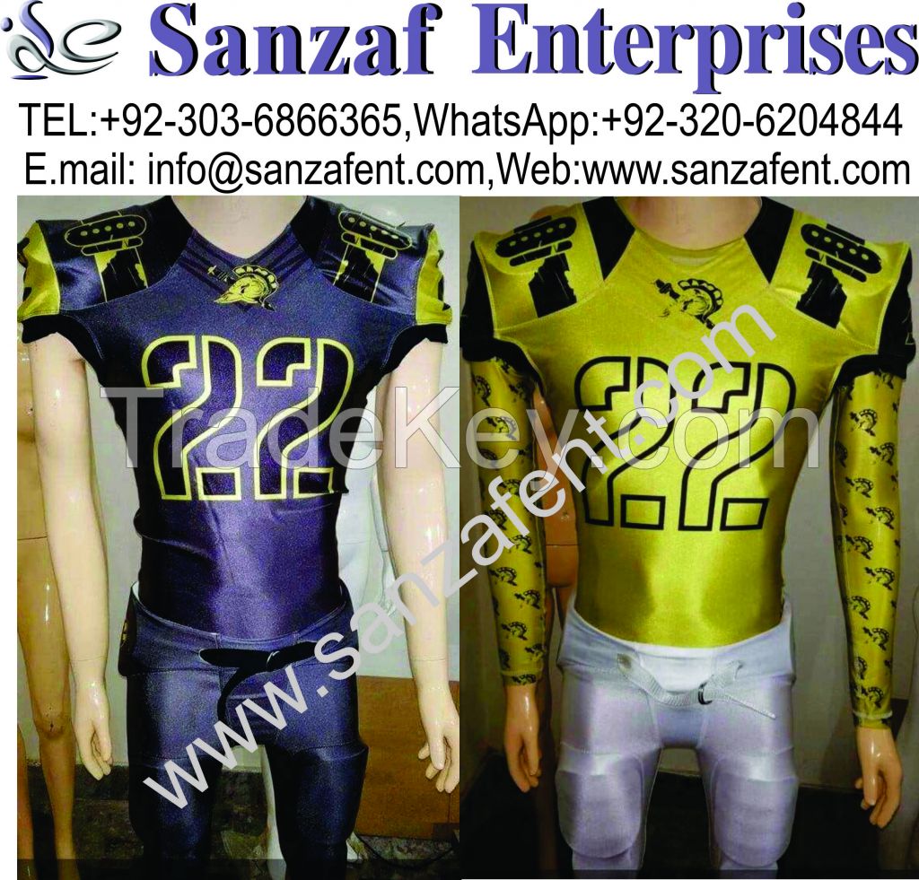 American football uniforms