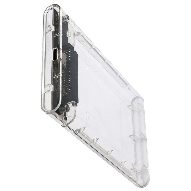 hot-selling transparent hard drive disk case usb3.0 2.5 inch sata hdd enclosure