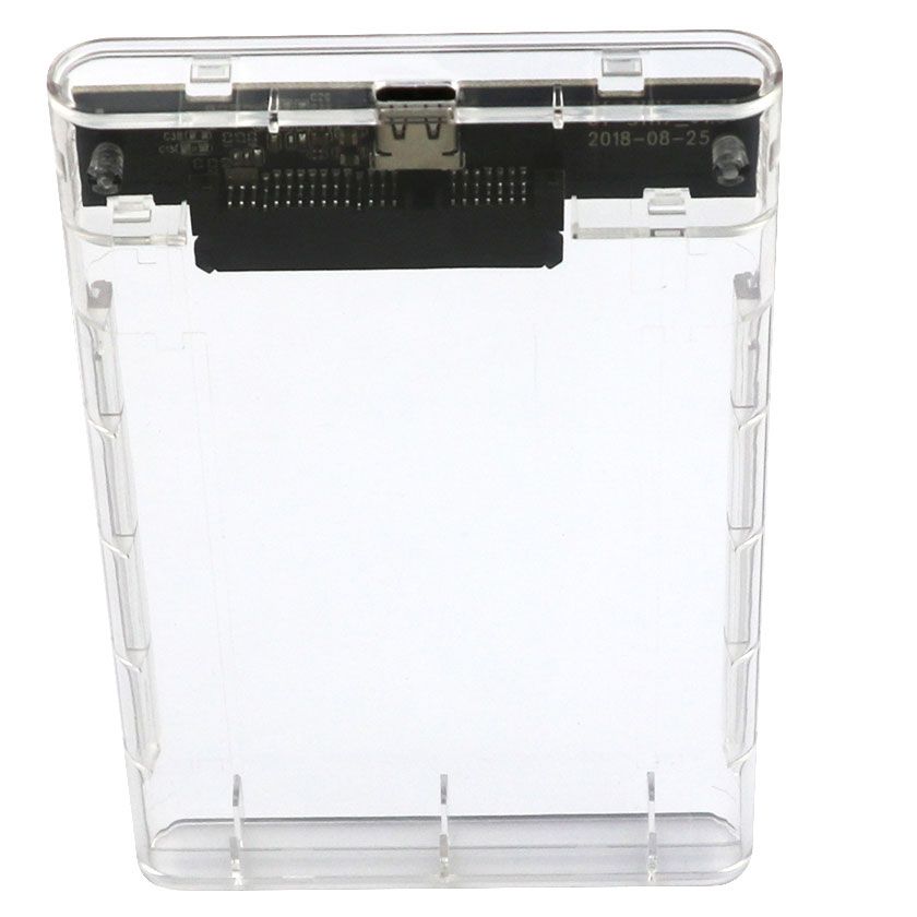 hot-selling transparent hard drive disk case usb3.0 2.5 inch sata hdd enclosure