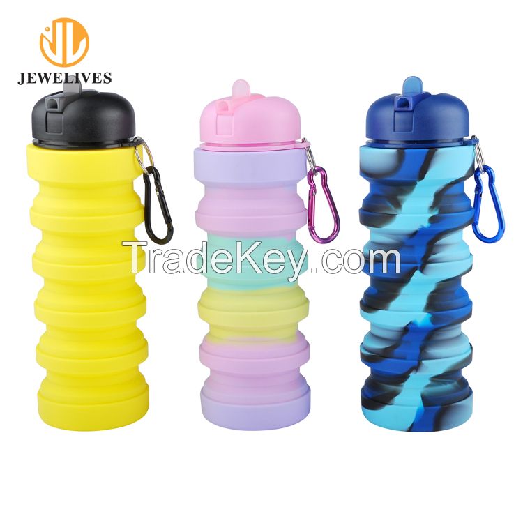 2018 Amazon Top Seller Silicone Collapsible Water Bottle New Drinking Bottle